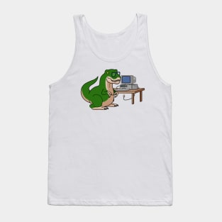 Senior Engineer, T rex, dinosaur, programming Tank Top